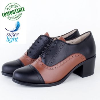 Derbies à Talons Noir Femme 23824M