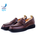 Chaussures Classiques 100% Cuir Tabac Foncé - Semelle Extra-light AG-095TM