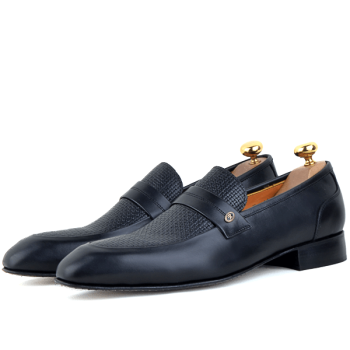 Chaussures de Ville Pour Homme 100% Cuir Noir AG-1437N