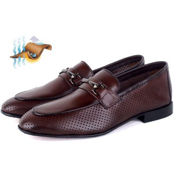 Mocassins Respirants 100% cuir Marron AG-504M