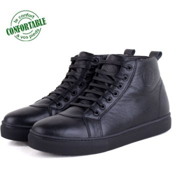 Baskets Montants pour Homme 100% Cuir EXTRA Confortable AZ-253N