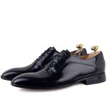 Chaussures Classiques Pour Homme en Cuir Démasquable Noir AG-1429N