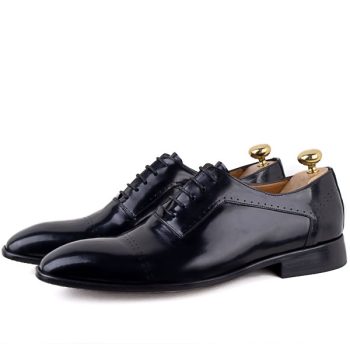Chaussures Classiques Pour Homme en Cuir Démasquable Noir AG-1429N