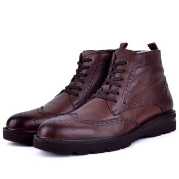 Bottine Tendance en Cuir Marron ORJANI HM-070-M