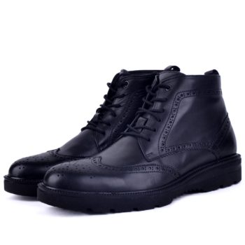 Bottine Tendance en Cuir Noir ORJANI HM-070-N