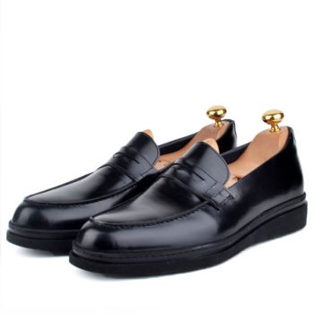 Chaussures Classiques 100% Cuir démasquable Noire - Semelle Extra-light LO-095-N