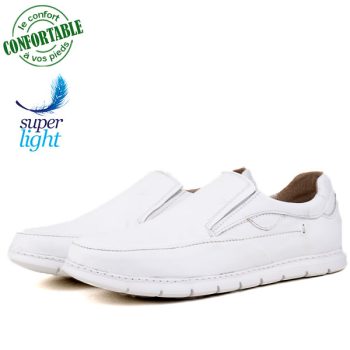 Chaussures Médicale Pour Homme 100% Cuir EXTRA Confortable KW-306BB