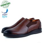100% Cuir CRUST Pour Homme extra confortable Marron LO-084MW