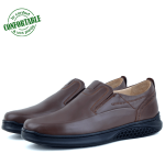Chaussures Pour Homme 100% Cuir Médical Marron NJ-3006M