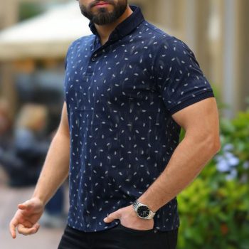 Polo Imprimé Marine pour Homme 160