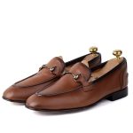 Mocassins confortables 100% cuir Tabac AG-404T