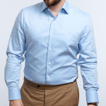 Chemise en Bleu Ciel Pour Homme avec Poche