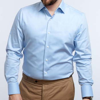 Chemise en Bleu Ciel Pour Homme avec Poche