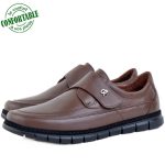 Chaussures Médicales 100% Cuir EXTRA Confortable marron KW-318MN