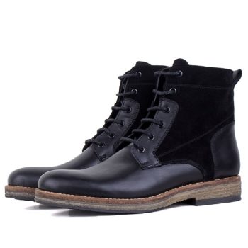 Bottines Très Chic Pour Homme extra confortable en cuir Noir LO-1010N