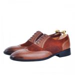 Chaussure Richelieu 100% cuir tabac AG-1332-DT