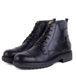 Bottines Pour Homme extra confortable en cuir Noir XM-2059N