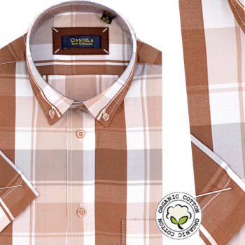 Chemise Pour Homme Poly Coton Manches Courtes CH-75