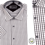 Chemise Pour Homme Manches Courtes - Rayures Noires -CH-88
