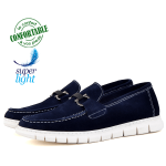 Mocassins Pour Homme Confortables Très Chic Bleu marine KW-779B