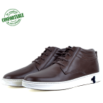 Chaussures mi- montantes Pour Homme 100% Cuir extra confortable Marron NJ-2028M