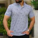 Polo Imprimé pour Homme Gris 150