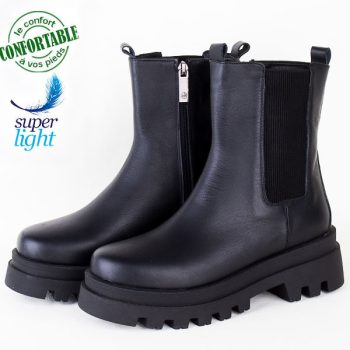 Boots pour Femme Confortable en cuir 21522N