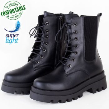 Boots pour Femme Confortable en cuir 22558N