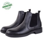 Bottines Pour Homme extra confortable en cuir Noir XM-810N