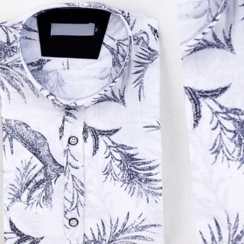 Chemise Hawaienne pour Homme en Lin Demi Manche DL