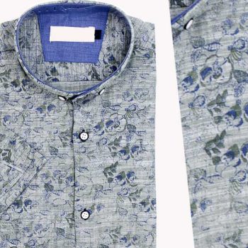 Chemise Fleurie pour Homme en coton Demi Manche DL