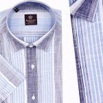 Chemise pour Homme en Lin Demi Manche CH-97