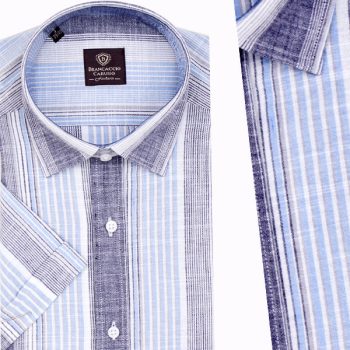 Chemise pour Homme en Lin Demi Manche CH-97