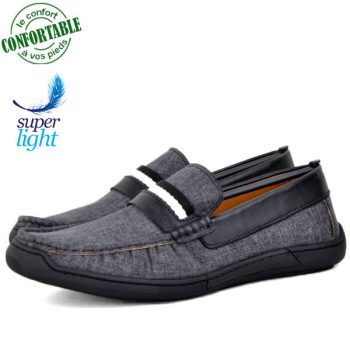 Mocassins Confortables Respirant jean-cuir KW-041J