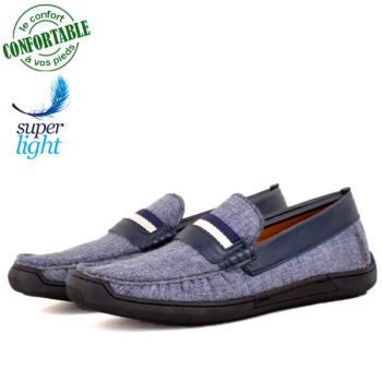 Mocassins Confortables Respirant jean-cuir KW-041JJ