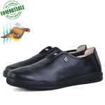 Ballerine homme confortables 100% cuir noir KW-664N