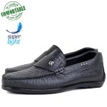 Mocassins confortables 100% cuir noir NJ-056N
