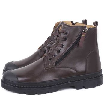 Bottines Très Chic Pour Homme extra confortable en cuir Marron KW-540CM