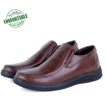 Chaussures Médicale Pour Homme 100% Cuir EXTRA Confortable NJ-2168M
