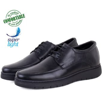 Chaussures Pour Homme 100% Cuir Médical Noir S305N