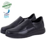 Chaussures Pour Homme 100% Cuir Médical Noir S304N