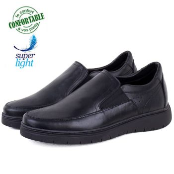 Chaussures Pour Homme 100% Cuir Médical Noir S304N