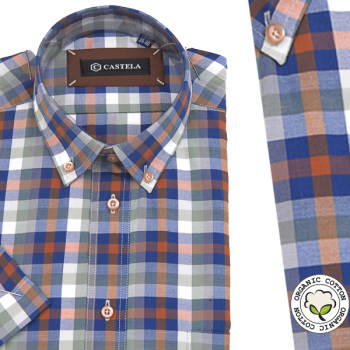 Chemise Pour Homme Poly Coton Manches Courtes CH-66
