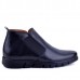 Bottines Pour Homme confortables en Cuir Crust noir LO-655-N