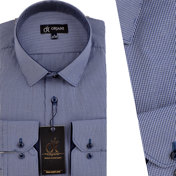 Chemise Pour Homme manches Longues Bleu Marine OR-072
