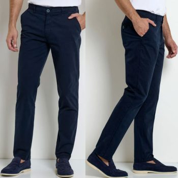 Pantalon Chino Marine en Coton Pour Homme