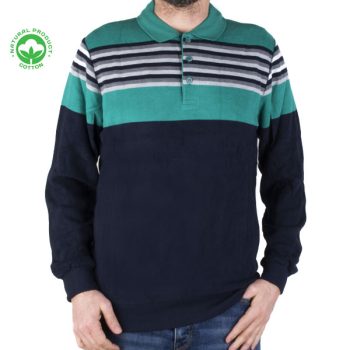 Sweat homme col Polo – Confort et style décontracté 22815B