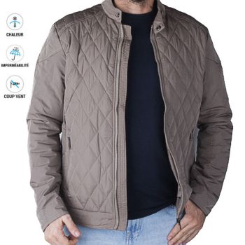 Blouson matelassé Kaki pour homme - Style et confort 8877K