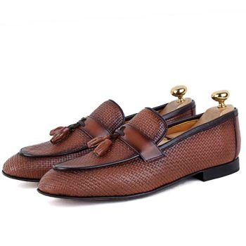 Mocassins confortables 100% cuir Tabac AG-405T