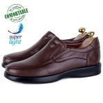 Chaussures Confortables Homme en Cuir Marron - Élégance et Légèreté B263M